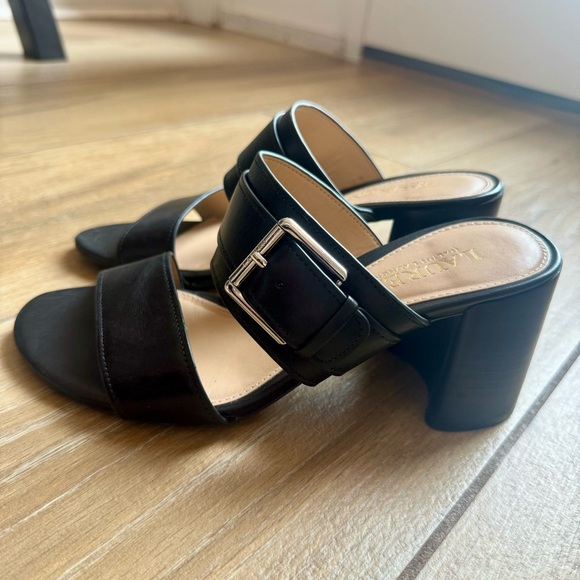 Lauren Ralph Lauren Sandal Block Heels Sz 5.5 - Picture 1 of 5